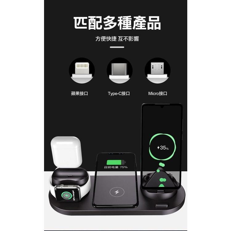 【現貨 快速出貨！六合一 安全快速充電】無線充電座 iPhone 無線充電器 Apple Watch充電座 蘋果無線充電-細節圖9