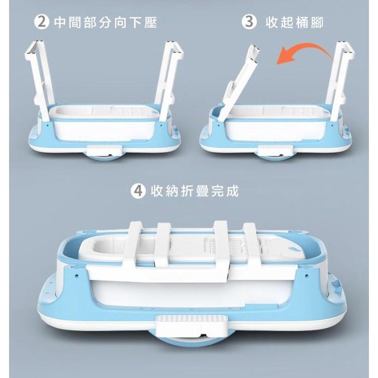 【現貨 快速出貨！贈靠墊含蓋 高桶不佔空間】加高款 保溫蓋 折疊浴缸 泡澡桶 浴盆 折疊浴缸 寶寶浴桶 摺疊泡澡 沐浴桶-細節圖6