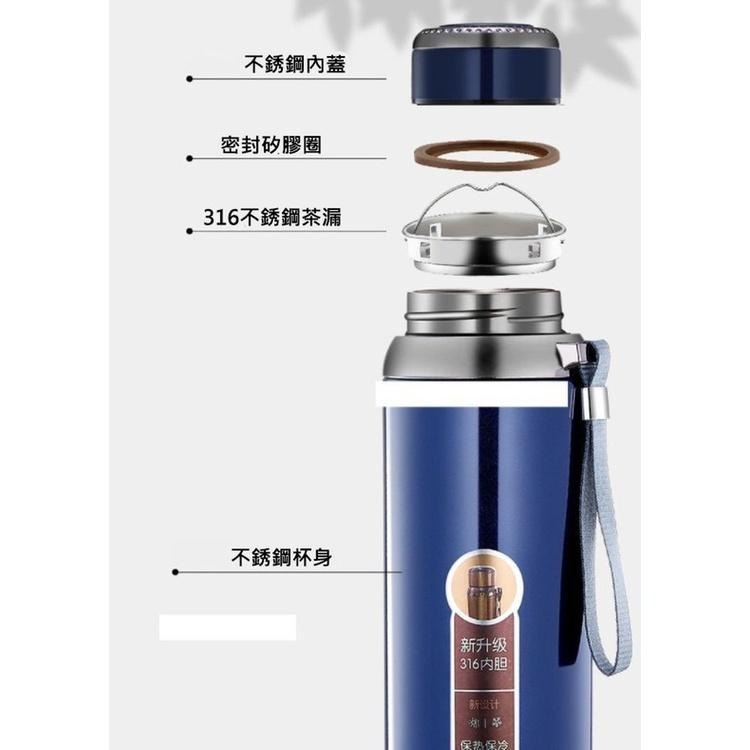 【現貨 快速出貨！頂級316 1000ml 超大容量】不鏽鋼保溫瓶 保溫瓶 保溫杯 316保溫杯 水壺保溫 不銹鋼保溫瓶-細節圖5