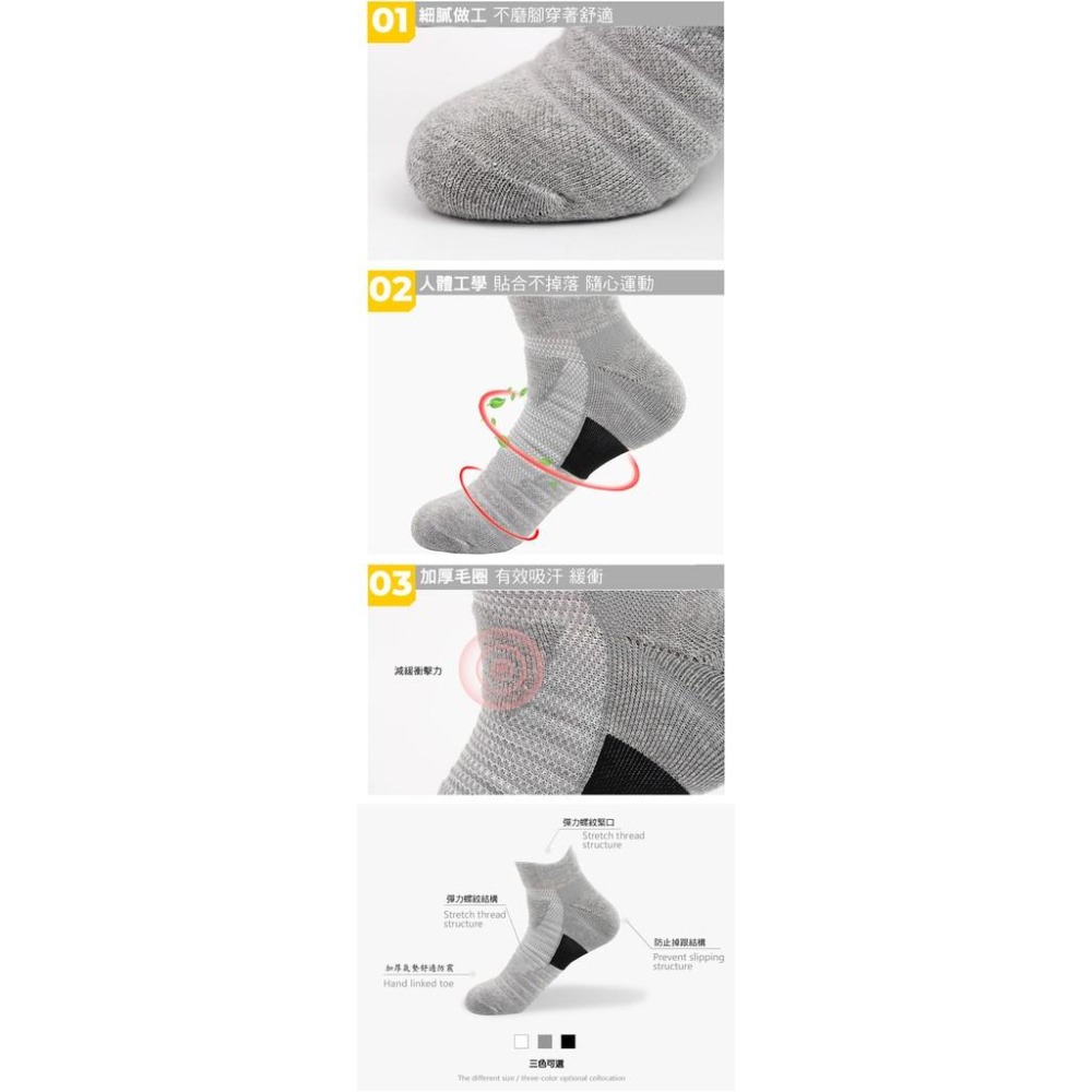 【現貨 快速出貨！加厚氣墊 吸濕減震】吸汗除臭 足弓運動襪 台灣 短襪 消臭 籃球襪 兒童襪 船型襪 韓國襪 機能襪-細節圖6