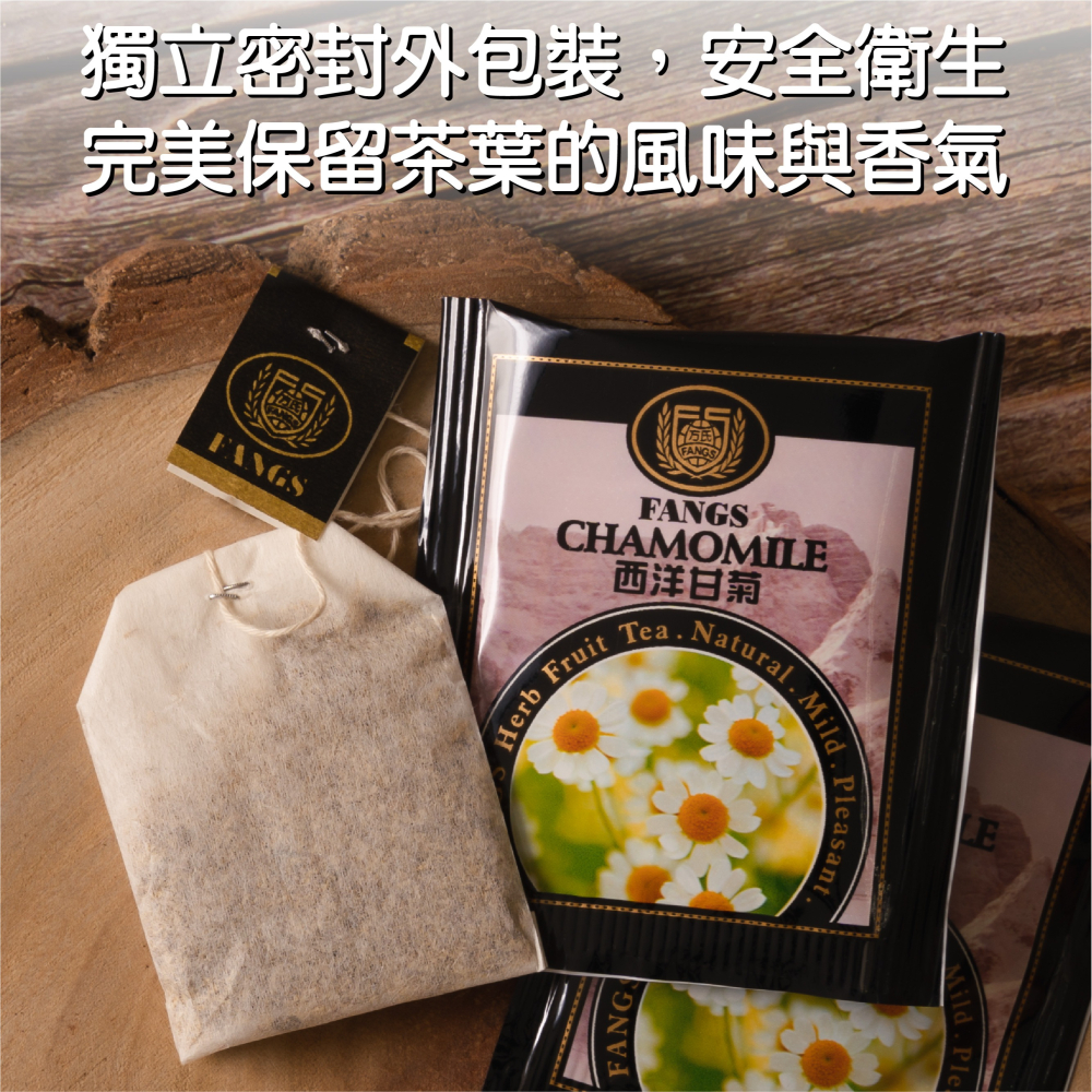 【花鹿水】德國 西洋甘菊花茶(無咖啡因，20、100包) 茶包-FANGS方氏 花草茶-細節圖2