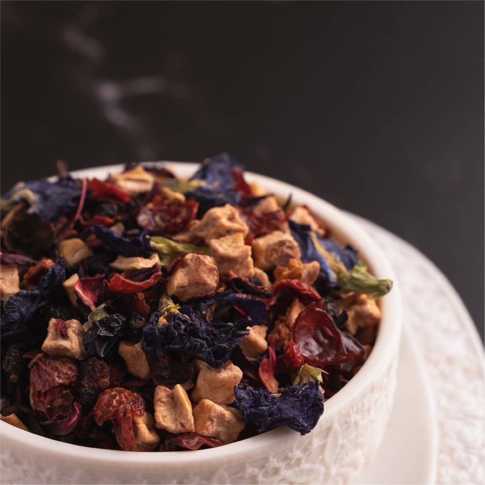 【花鹿水】藍色憂鬱花果茶(無咖啡因，70、200g) 茶葉-FANGS方氏 花草茶-細節圖2