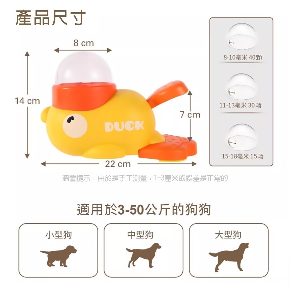 Duck 小黃鴨寵物漏食器｜狗狗貓咪玩具｜互動訓練解悶自嗨神器-細節圖8