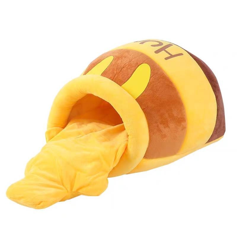 可愛蜂蜜罐造型寵物窩｜寵物舒適窩｜可拆洗可愛寵物屋-規格圖9