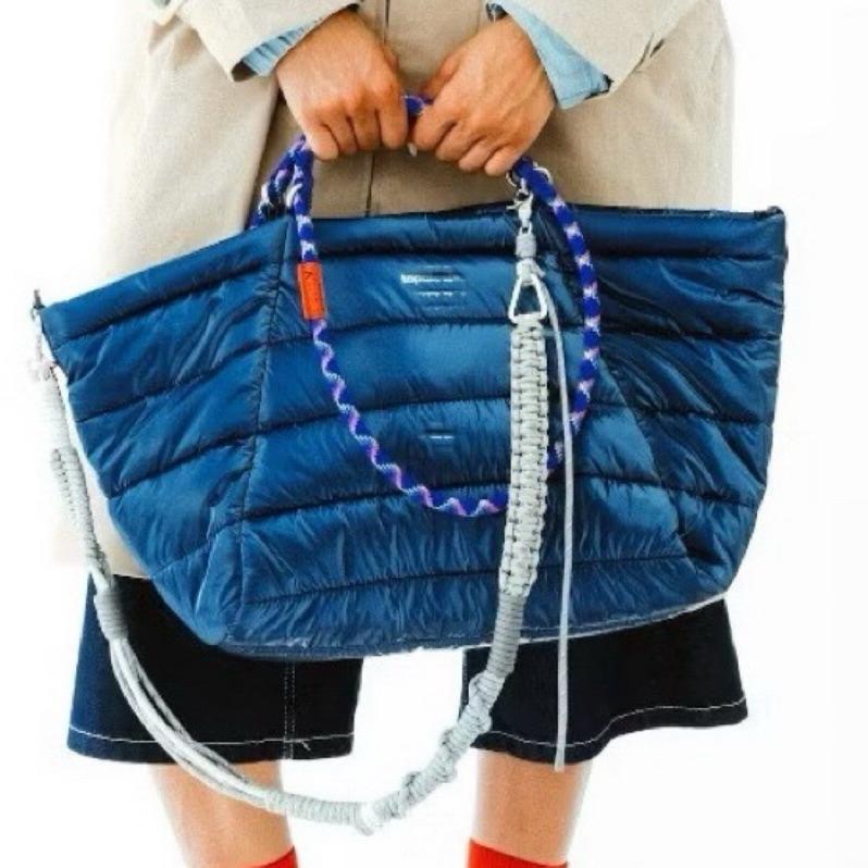 現貨出清✅ Marche Tote(M)托特包 容量充裕單肩斜挎（定價3680）金屬深海藍（僅包款，適配Top繩索）-細節圖5