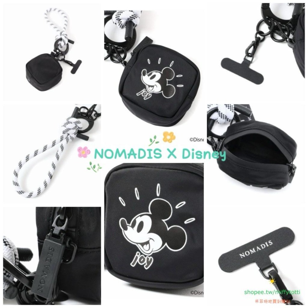 現貨🇯🇵NOMADIS X Disney聯名手機繩含墊片（ EIGHT/三色）  手機耳機包掛繩（官網10395日圓）-細節圖2