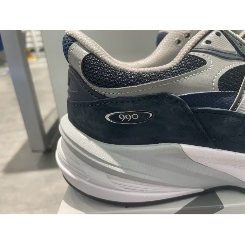 New Balance  M990NV6 D楦2E楦 麂皮 990v6 美製 復古休閒慢跑鞋-細節圖4