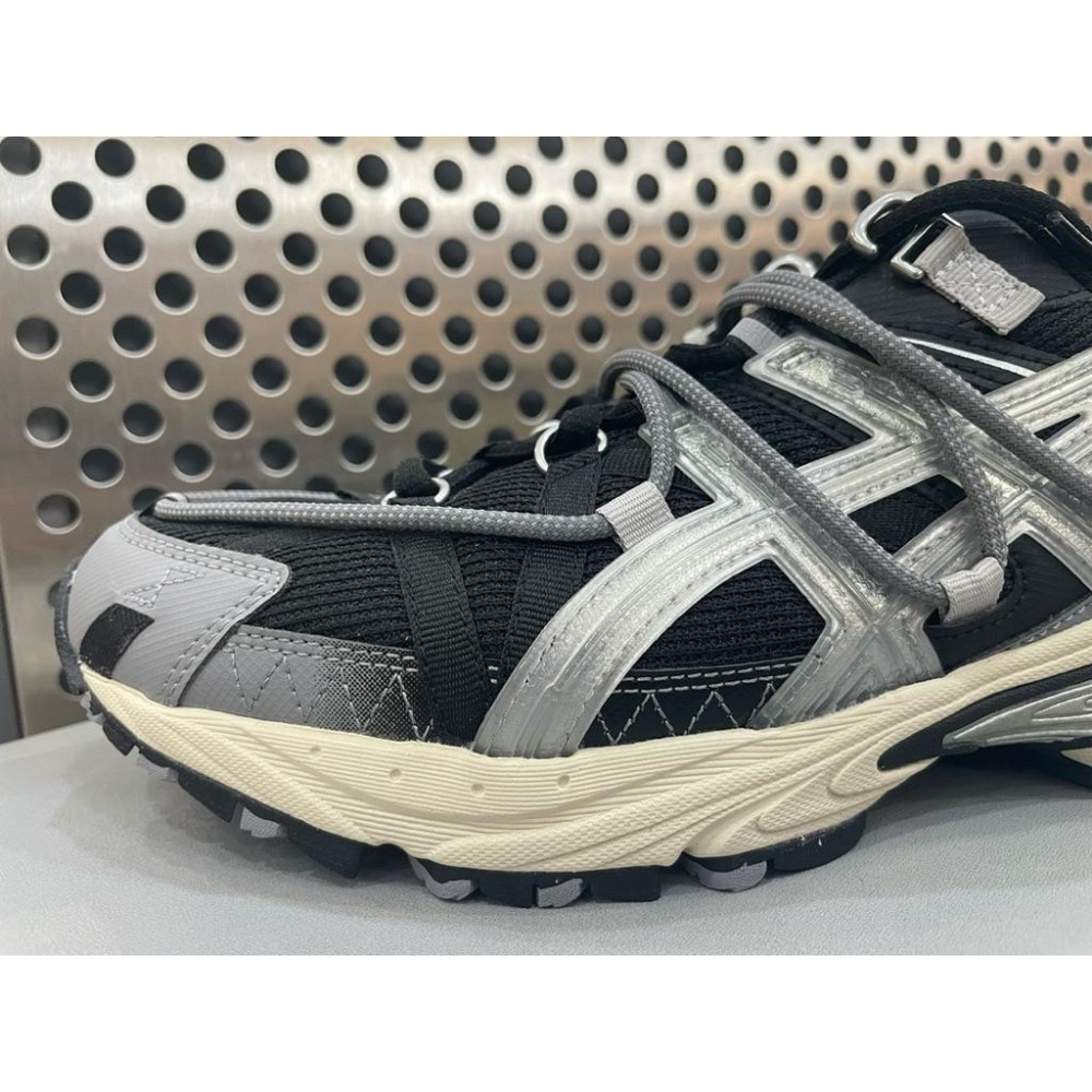 ASICS GEL-KAHANA TR V2 網布 黑銀 奶油底 機能越野休閒鞋-細節圖3