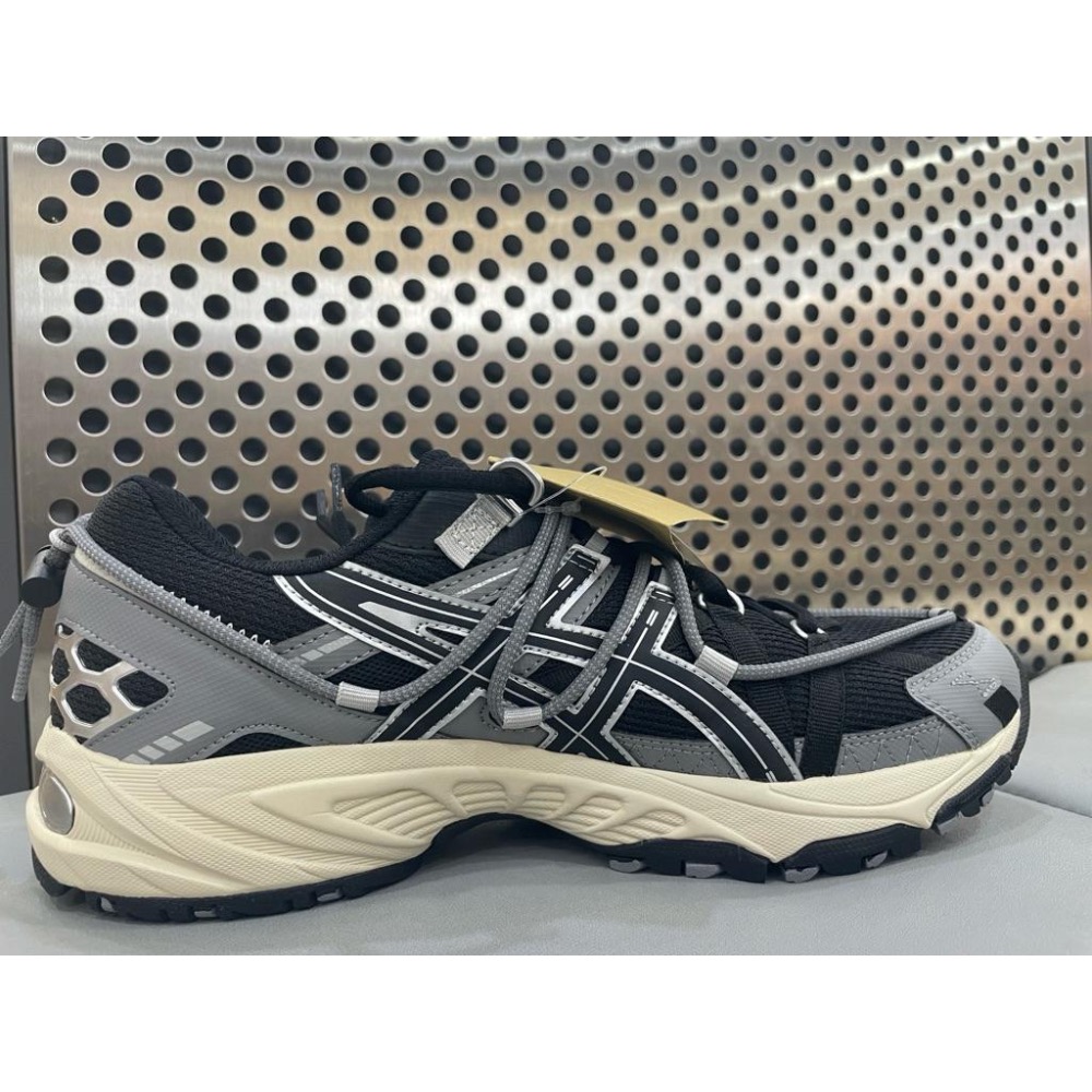 ASICS GEL-KAHANA TR V2 網布 黑銀 奶油底 機能越野休閒鞋-細節圖5