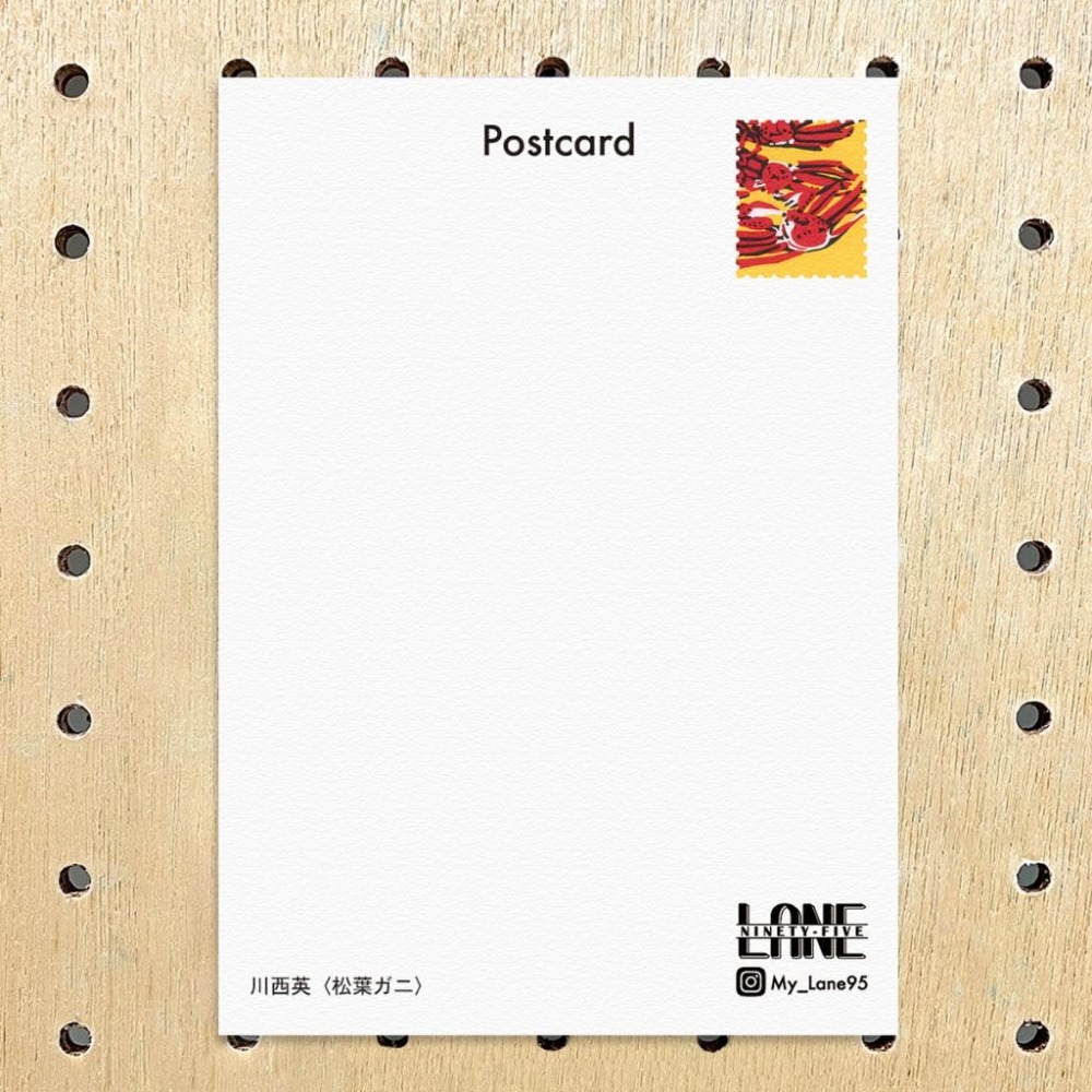 【Lane 95】川西英- 松葉蟹 明信片-細節圖2