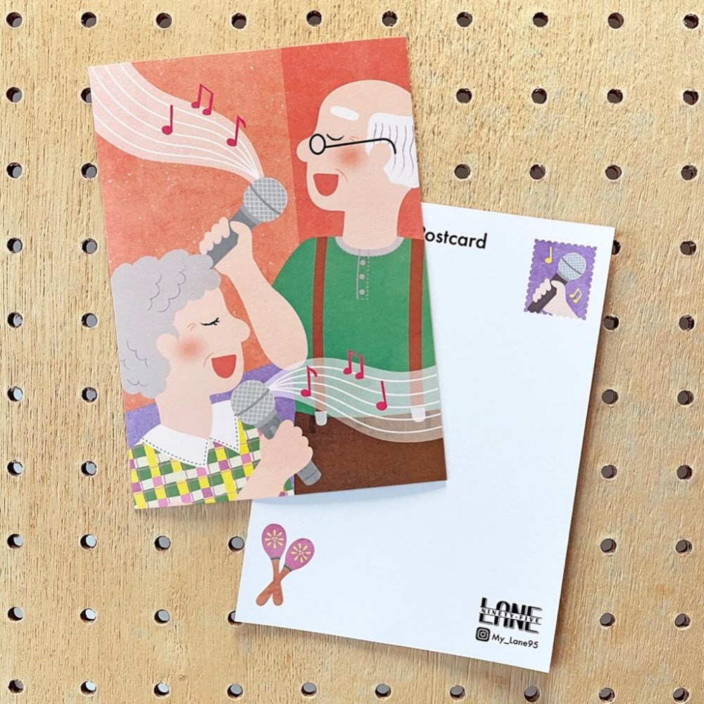 【Lane 95】樂齡歡唱 明信片-細節圖2
