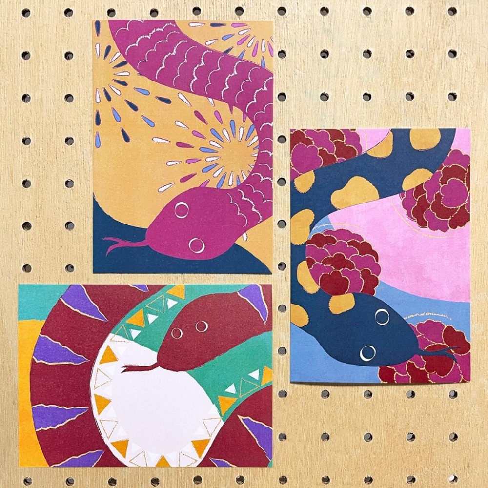 【Lane 95】煙火蛇  明信片／蛇年 賀年 新年-細節圖3