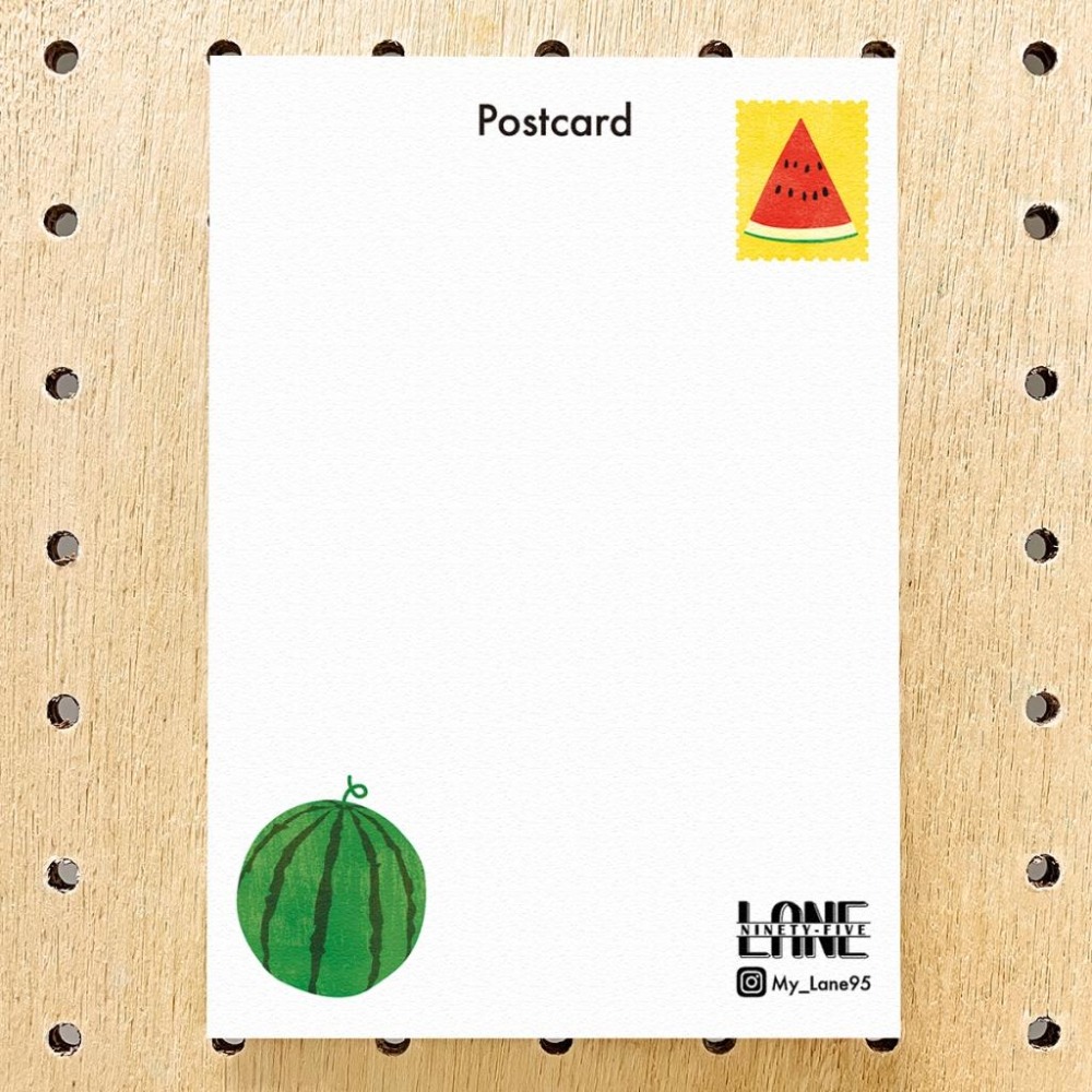 【Lane 95】西瓜切片 明信片-細節圖2