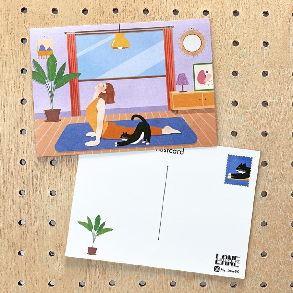 【Lane 95】瑜珈 明信片-細節圖2