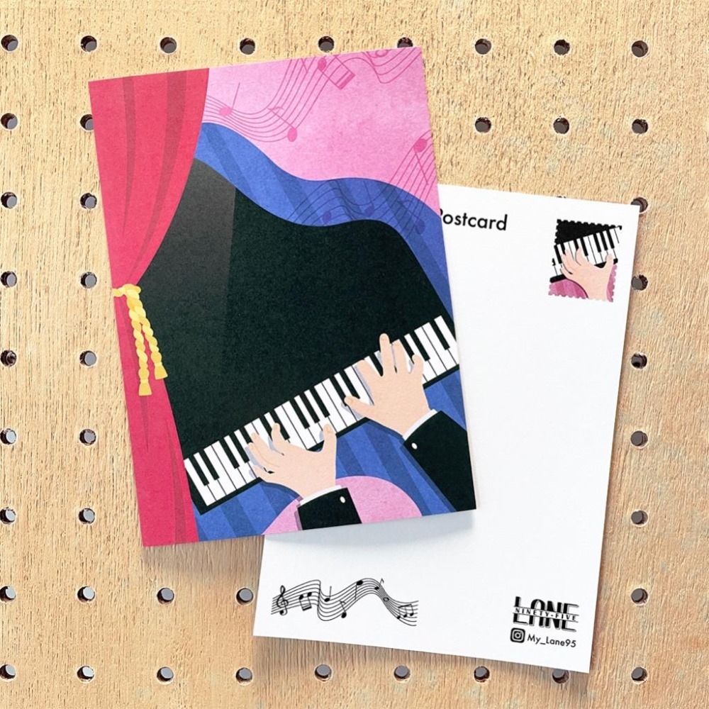 【Lane 95】鋼琴演奏會 明信片-細節圖2