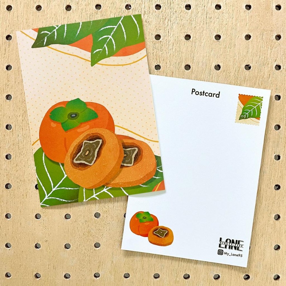 【Lane 95】柿餅 明信片／柿子-細節圖2
