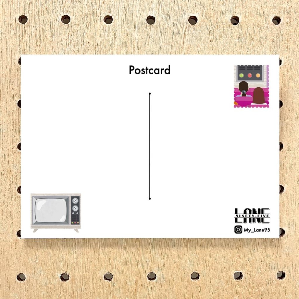 【Lane 95】復古電影院 明信片／老電視 三色可選-細節圖6