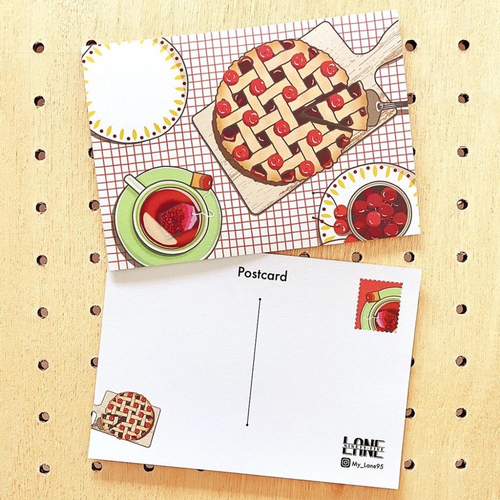 【Lane 95】櫻桃派 明信片／櫻桃-細節圖2