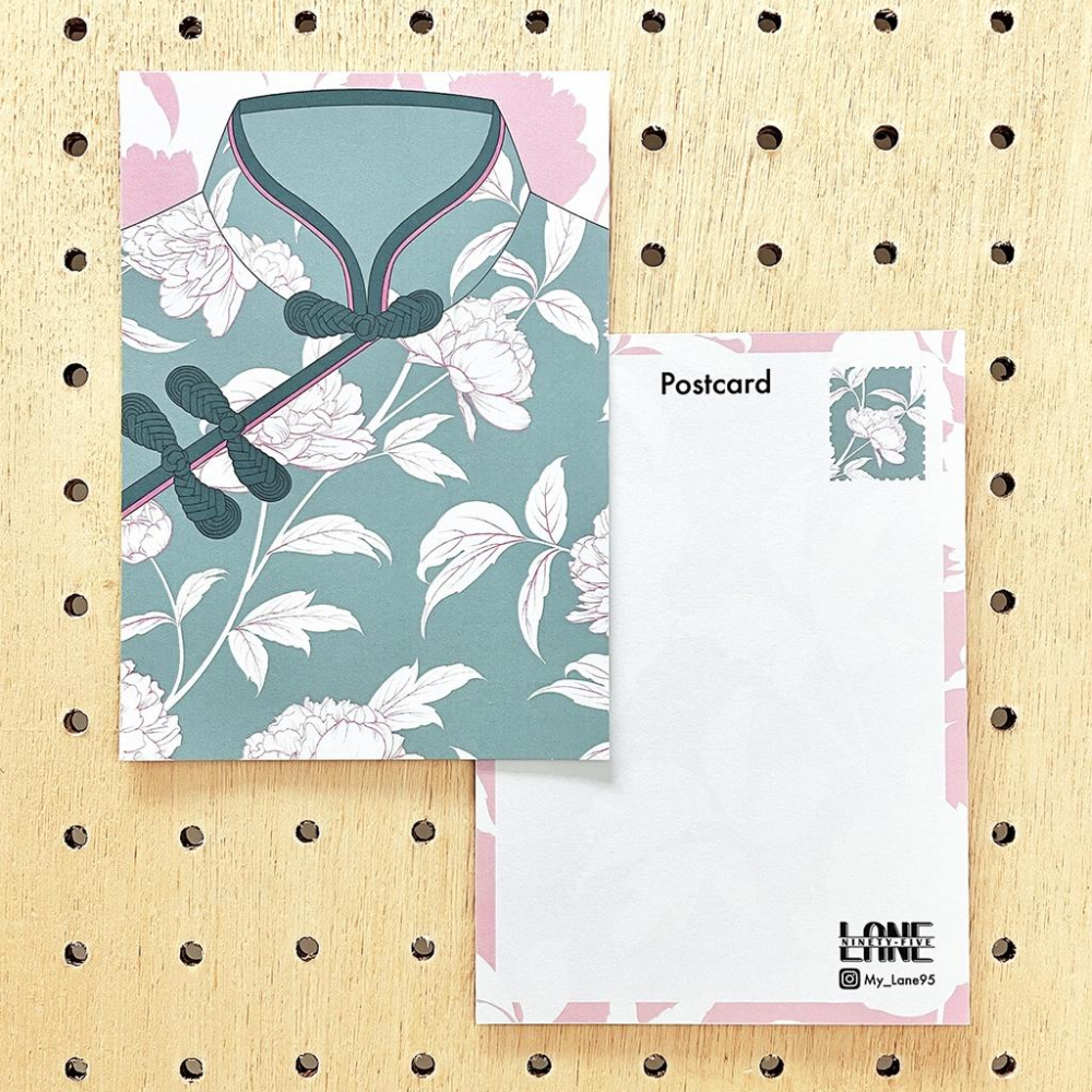 【Lane 95】旗袍 中式長衫 明信片 (四張一套)-細節圖4