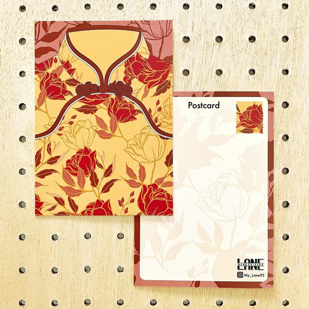 【Lane 95】旗袍 中式長衫 明信片 (四張一套)-細節圖5