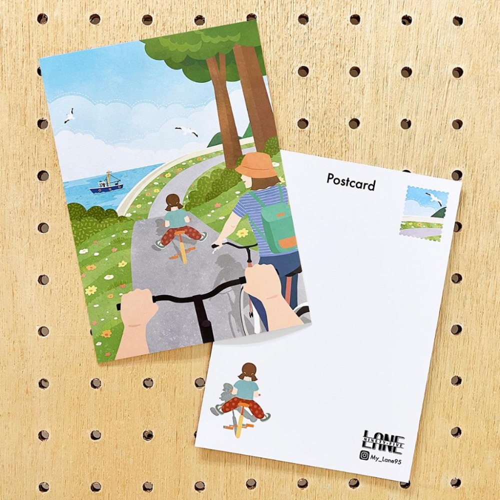 【Lane 95】鐵馬漫遊 明信片／休閒活動 腳踏車-細節圖2