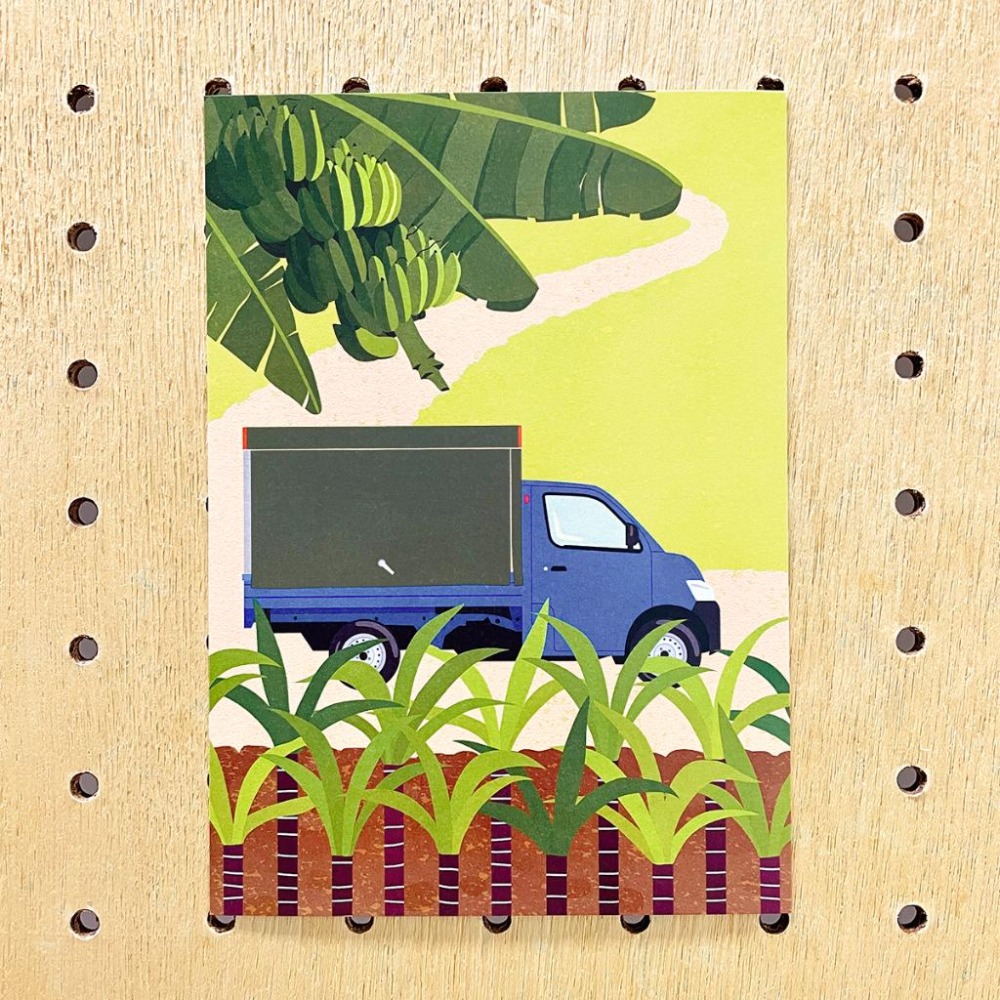 【Lane 95】田間貨車、落花生 明信片／香蕉 甘蔗 車過枋寮-細節圖2