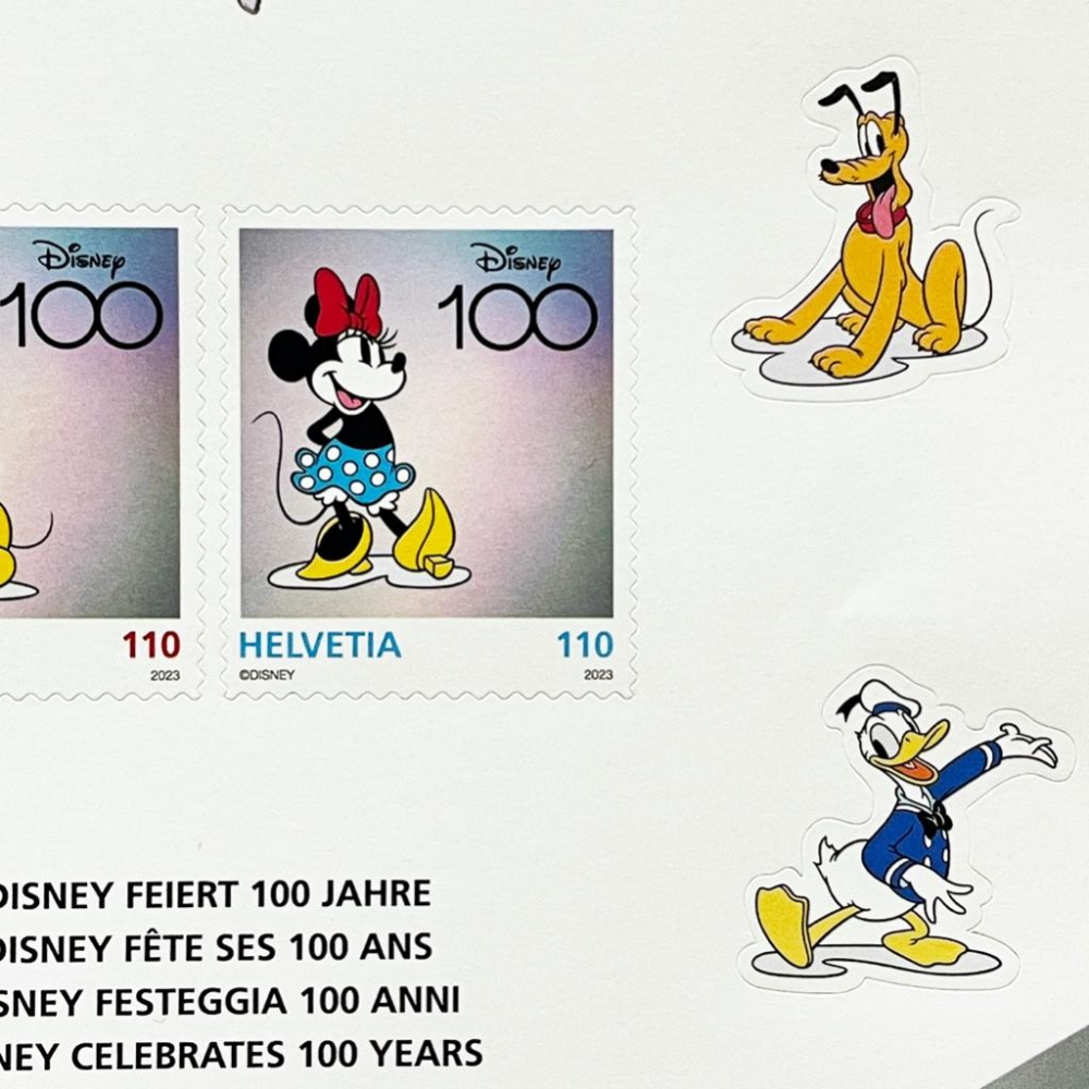 瑞士郵票🇨🇭2023年 Disney 迪士尼100週年小全張（全新未使用）-細節圖4
