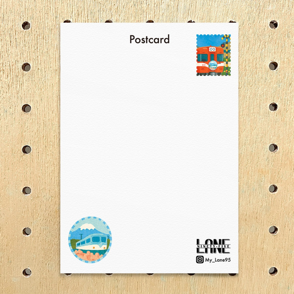 【Lane 95】岳南電車 明信片／ 富士山-細節圖2