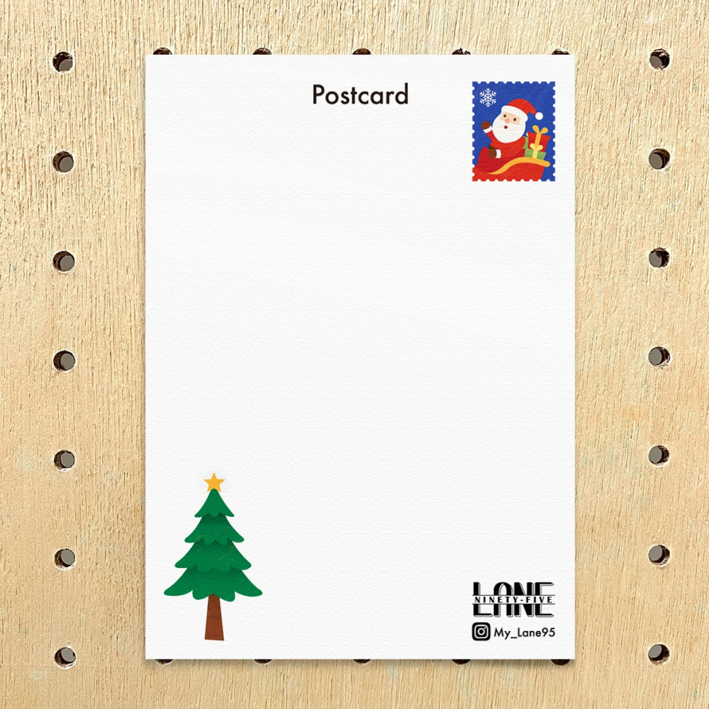【Lane 95】麋鹿雪橇 明信片／ 聖誕老人 聖誕節-細節圖2