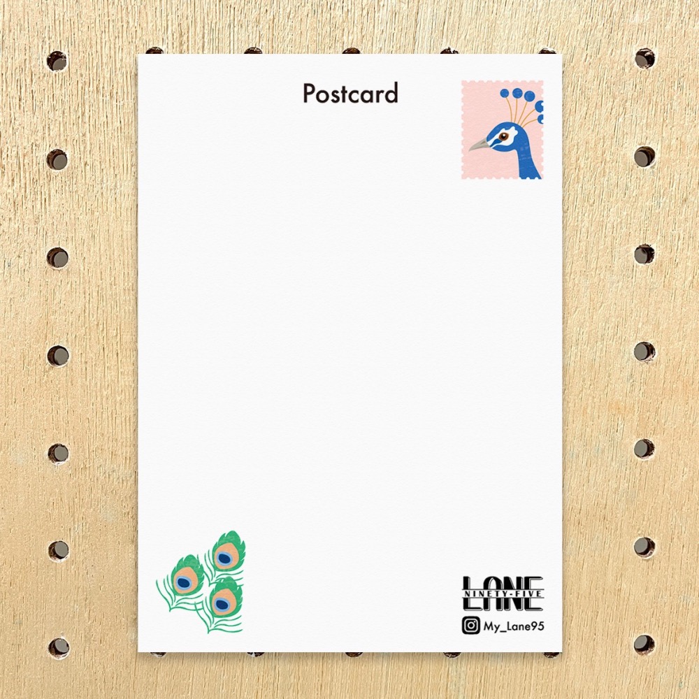 【Lane 95】孔雀 明信片-細節圖2