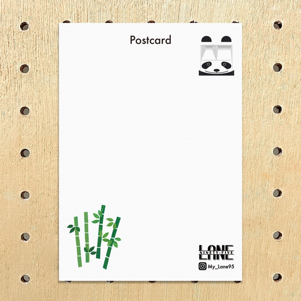 【Lane 95】熊貓郵筒 明信片-細節圖2