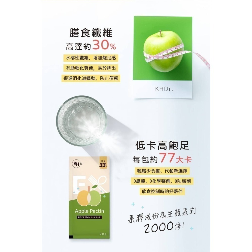 【特惠】KHDr.蘋果柑橘果膠EX(Fiber pro+版)20gx30包-細節圖2