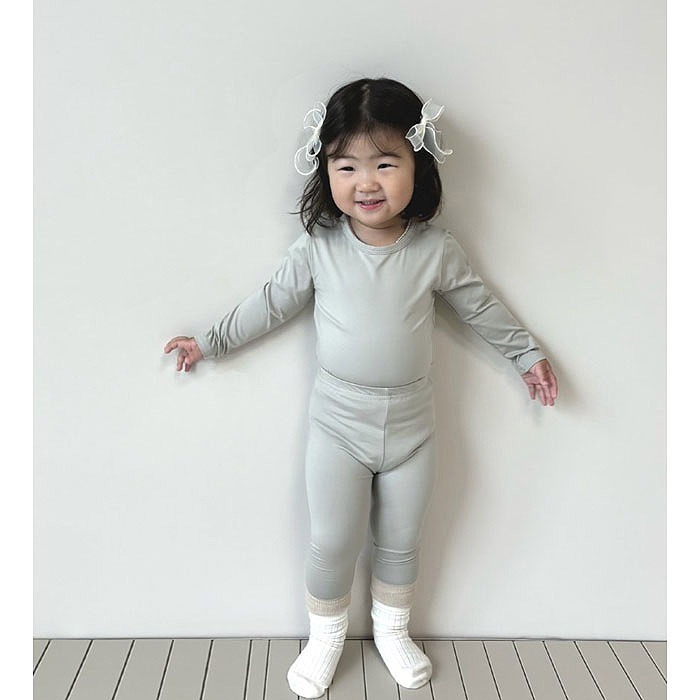 韓國 NUNUBIEL 韓國製 兒童發熱衣套裝 (上衣+褲子) 居家服 兒童上衣 (幼小中童區）-細節圖5