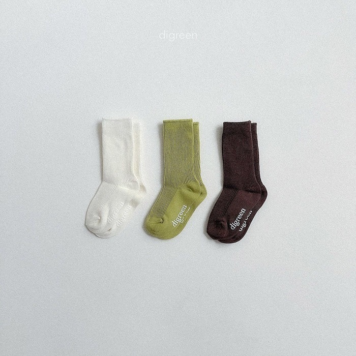 25秋 正韓 digreen 基本款中筒襪 三色一組（不拆賣）-細節圖7