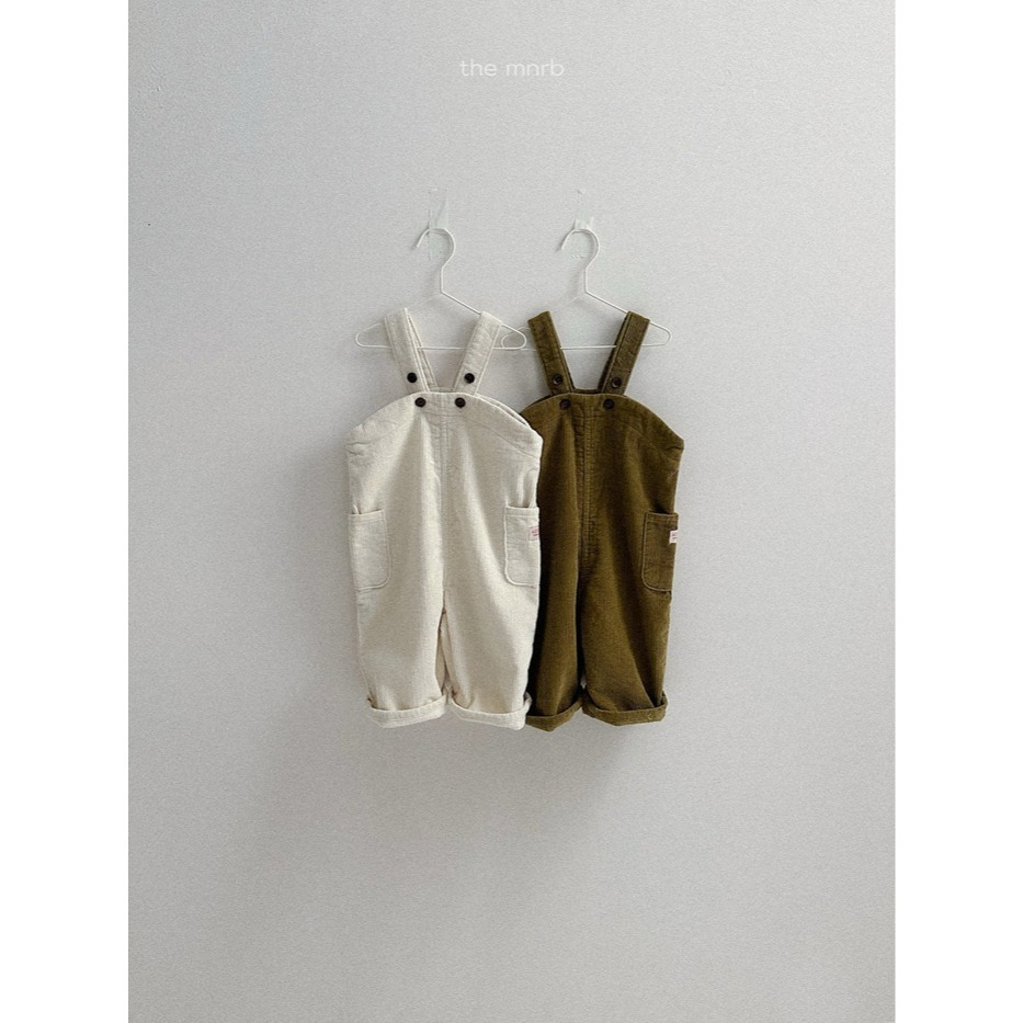 25冬 正韓 minirobe 兔兔燈芯絨吊帶褲 兩色-細節圖2