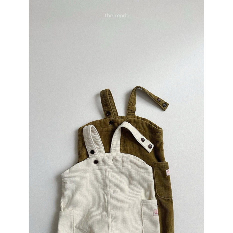 25冬 正韓 minirobe 兔兔燈芯絨吊帶褲 兩色-細節圖3