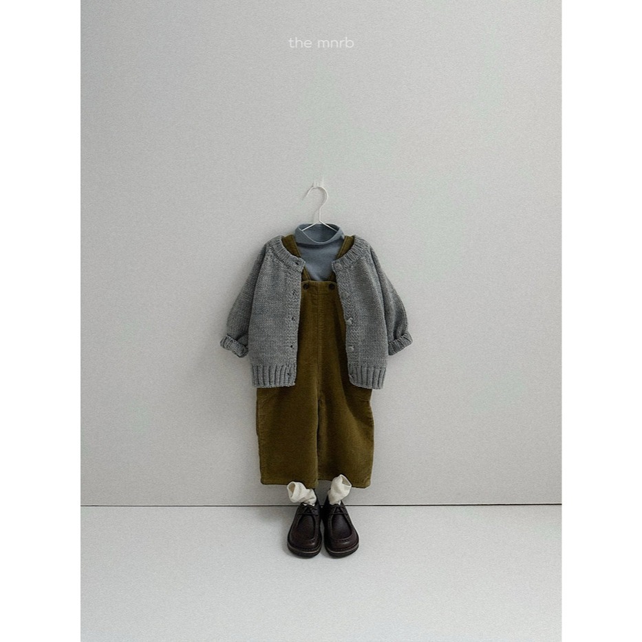 25冬 正韓 minirobe 兔兔燈芯絨吊帶褲 兩色-細節圖8