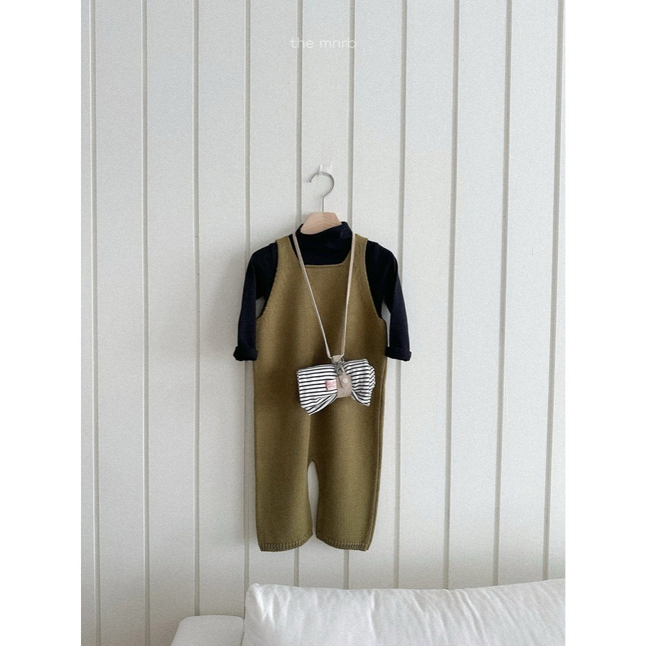 25冬 正韓 minirobe teddy針織吊帶褲 四色-細節圖5