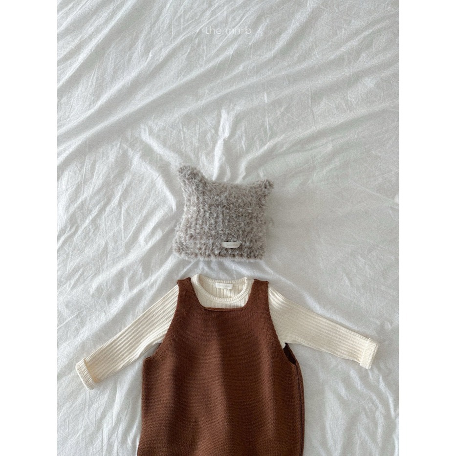 25冬 正韓 minirobe teddy針織吊帶褲 四色-細節圖7