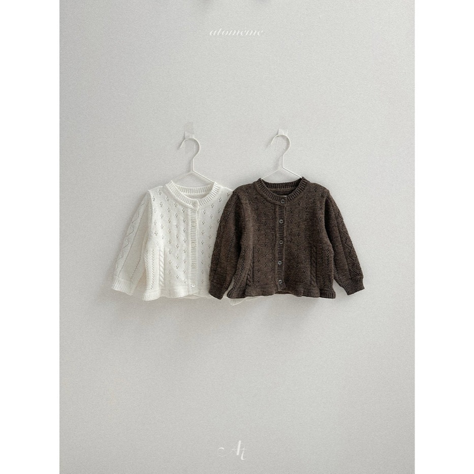 25冬 atomeme 正韓 壓紋小波浪針織外套 兩色-細節圖2