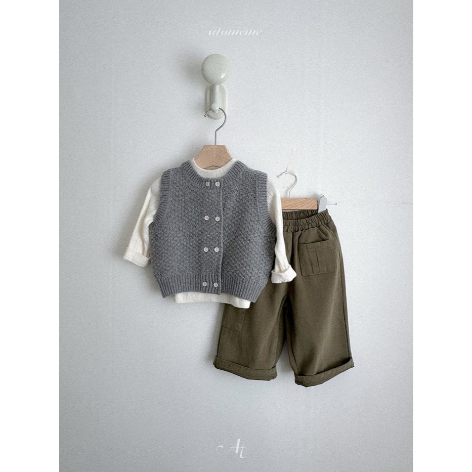 25冬 atomeme 正韓 溫柔立體織紋背心 兩色-細節圖7