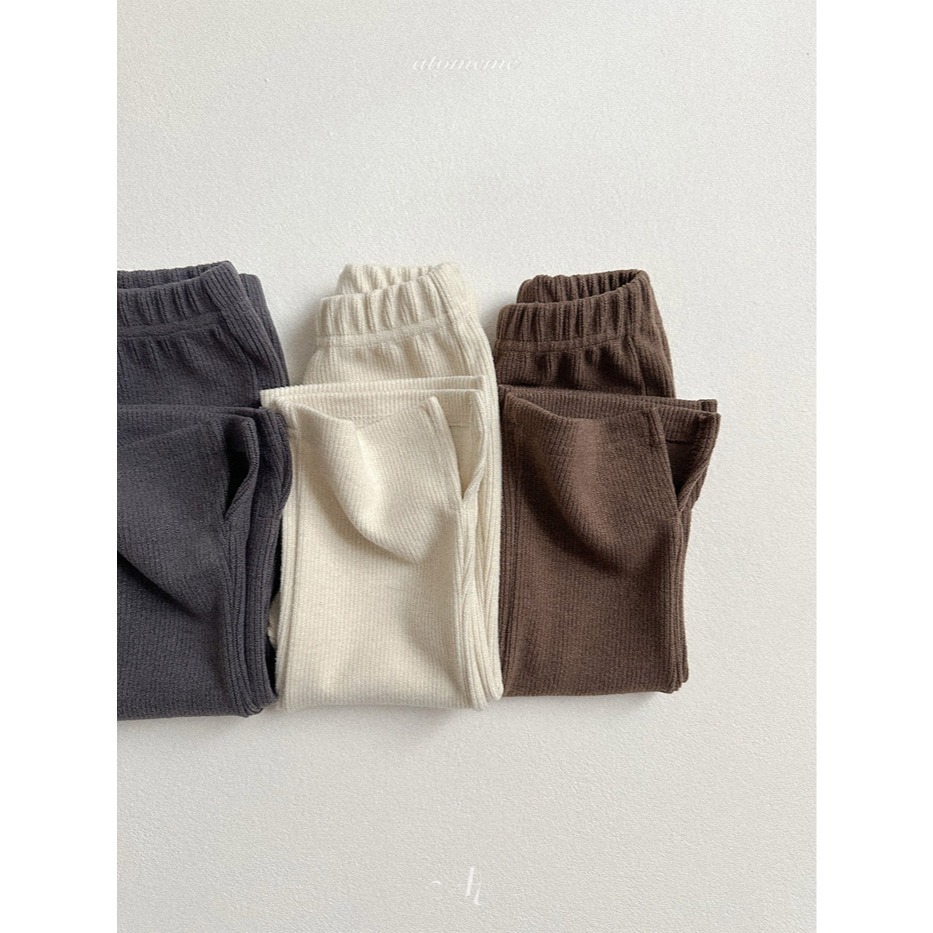 25冬 atomeme 正韓 質感開衩長褲 三色-細節圖2