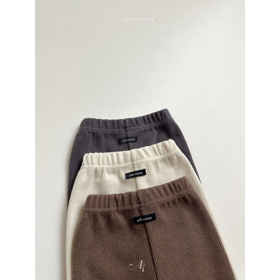25冬 atomeme 正韓 質感開衩長褲 三色-細節圖3