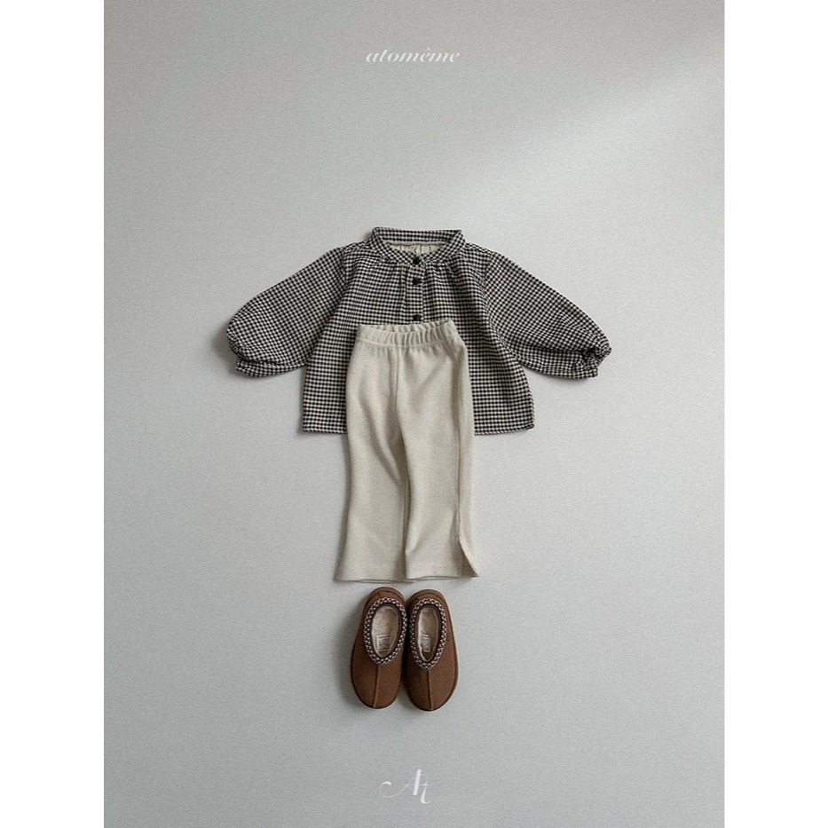 25冬 atomeme 正韓 質感開衩長褲 三色-細節圖5