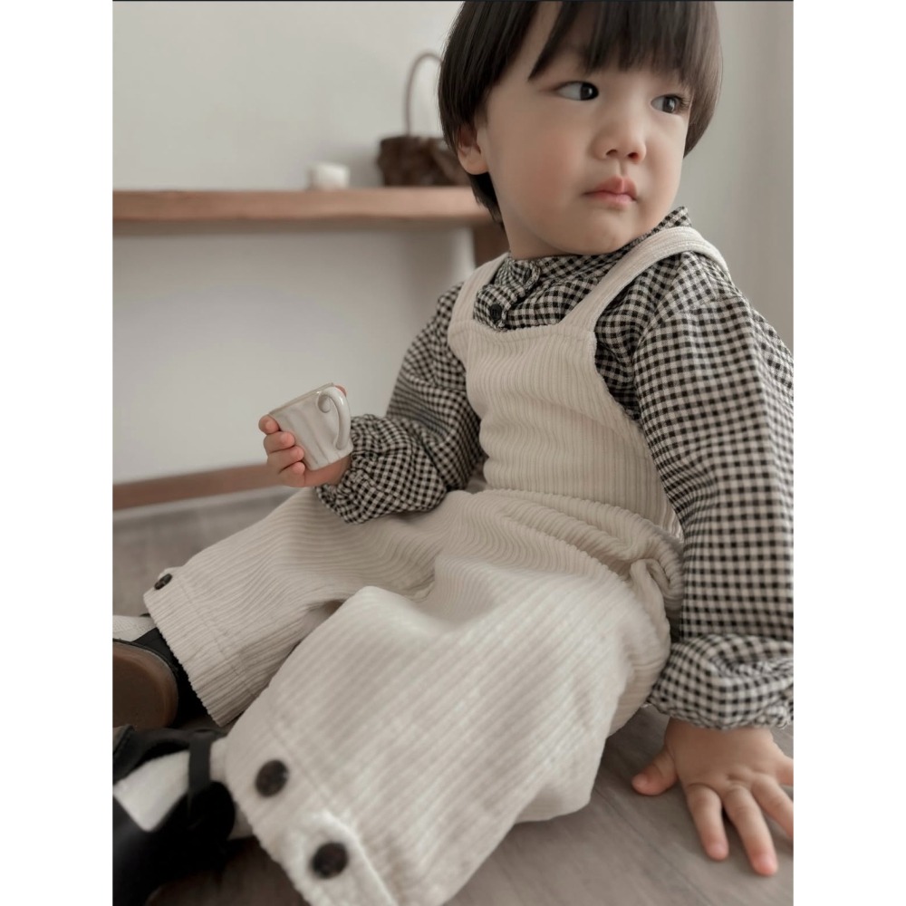 25冬 atomeme 正韓 設計款燈芯絨吊帶褲 兩色-細節圖3