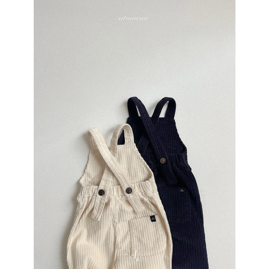 25冬 atomeme 正韓 設計款燈芯絨吊帶褲 兩色-細節圖5