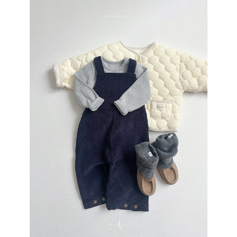 25冬 atomeme 正韓 設計款燈芯絨吊帶褲 兩色-細節圖7