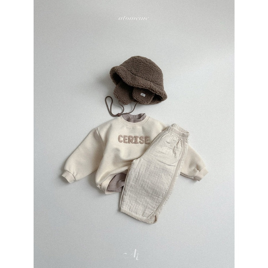 25冬 atomeme 正韓 cerise內刷毛大學Ｔ 兩色-細節圖7