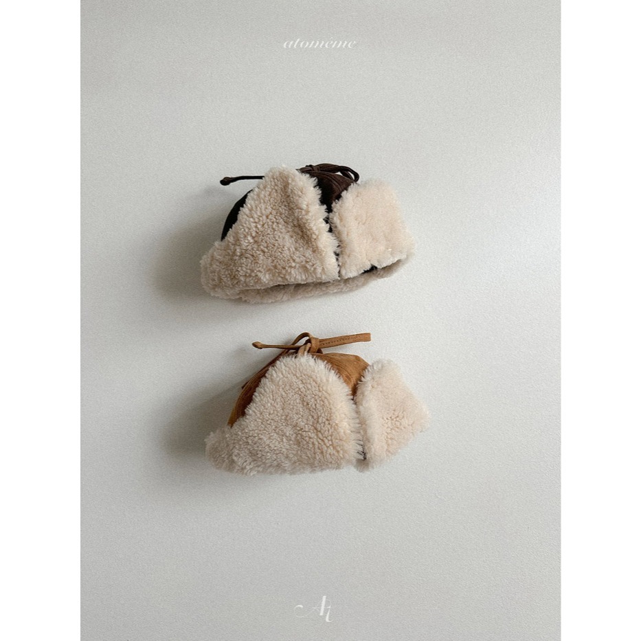 25冬 atomeme 正韓 毛茸茸 可遮耳 飛行帽 兩色-細節圖4