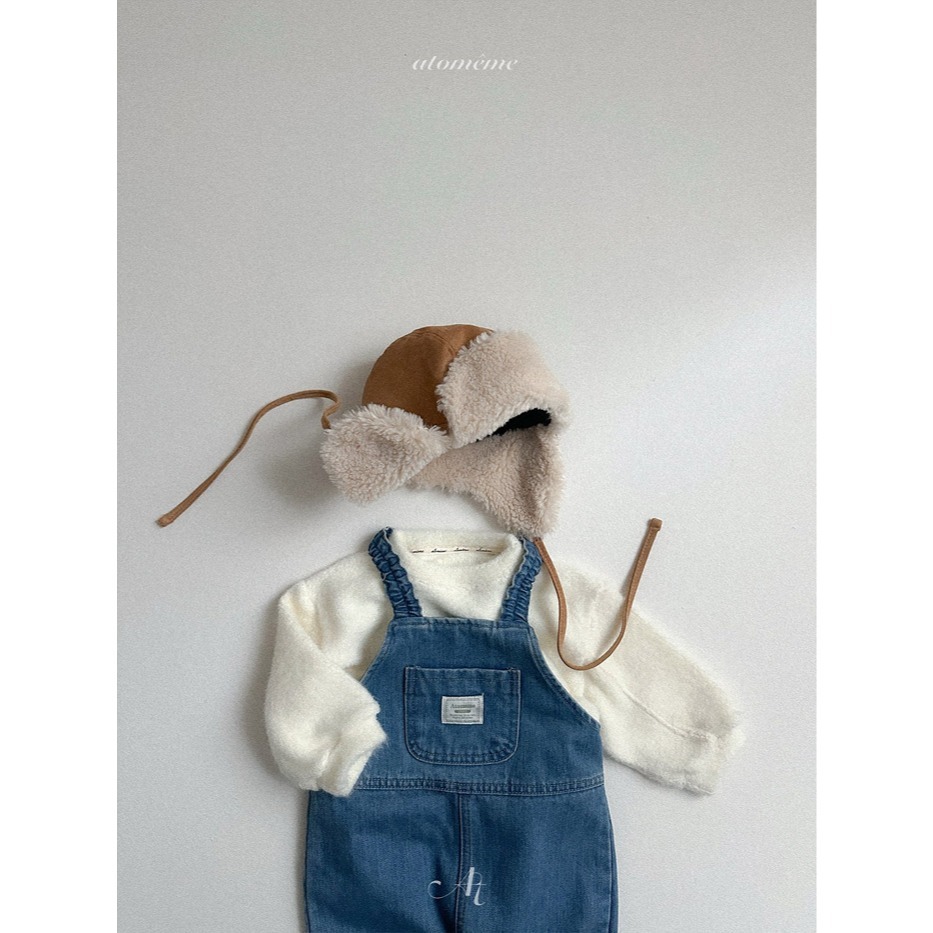 25冬 atomeme 正韓 毛茸茸 可遮耳 飛行帽 兩色-細節圖9